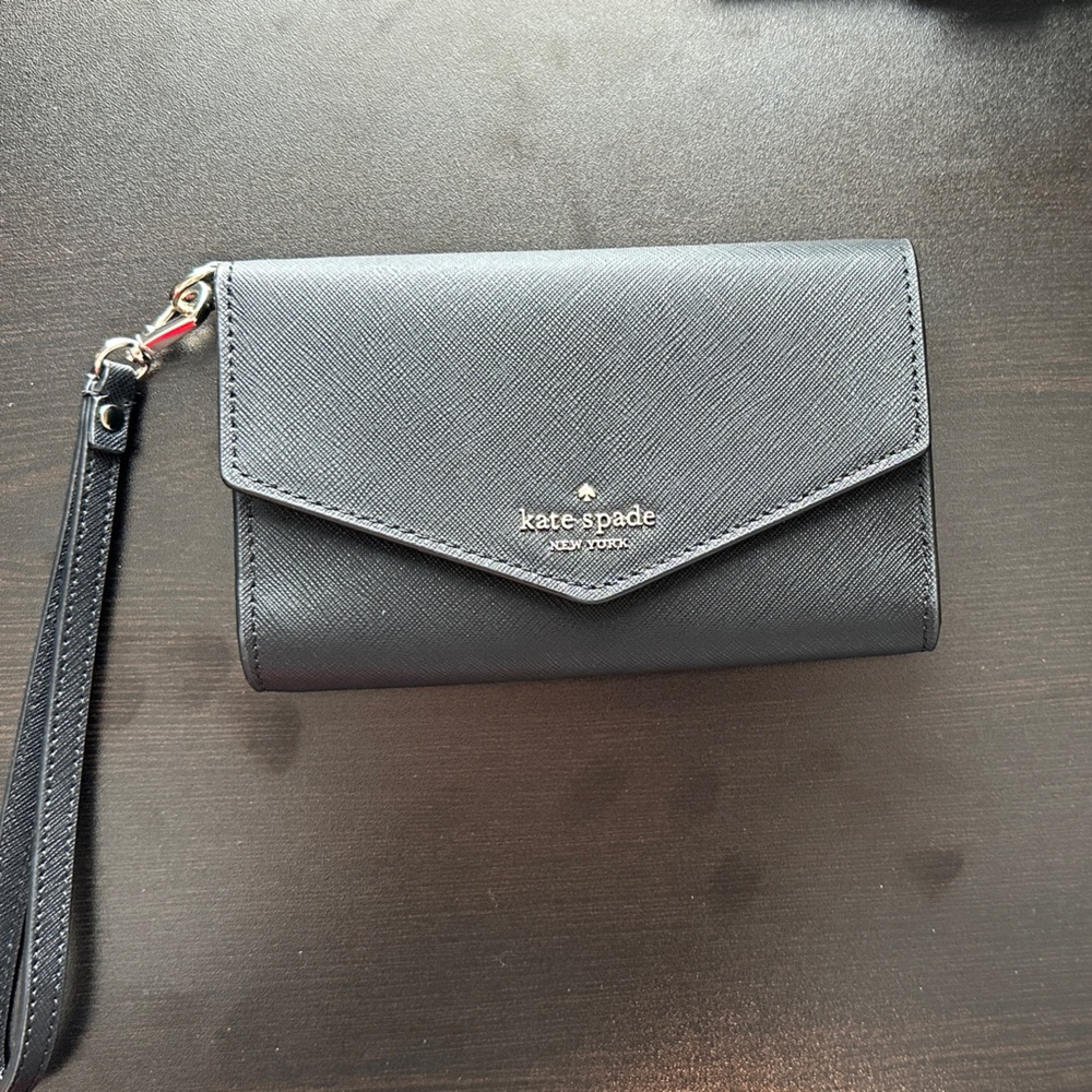 Kate Spade Black Textured Wristlet